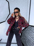 Striped blouse "CITY LIMITS H11813" - BLACK WITH BURGUNDY